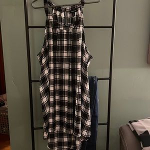 Torrid plaid high-low tunic tank